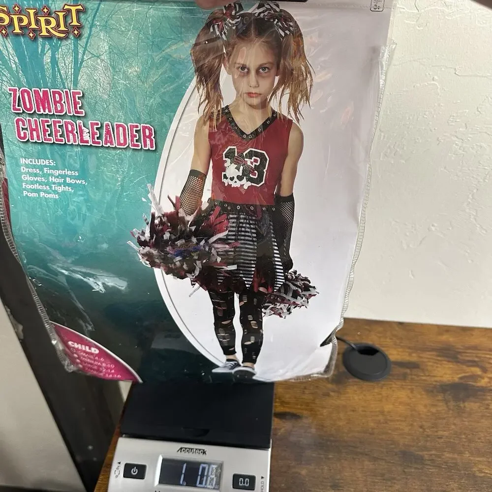 Spirit Halloween Girl’s Zombie Cheerleader Costume Size Small (4-6) - Picture 8 of 8